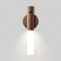 Motion sensor night light in ash finish, rechargeable LED wall light