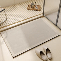 Machine Washable Bath Mat | Quick-Dry Non-Slip Fleece Bathroom Floor Mat – Rubber Backed