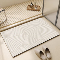 Machine Washable Bath Mat | Quick-Dry Non-Slip Fleece Bathroom Floor Mat – Rubber Backed