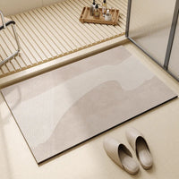 Machine Washable Bath Mat | Quick-Dry Non-Slip Fleece Bathroom Floor Mat – Rubber Backed