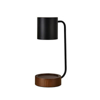 Ember Candle Warmer Lamp | Dimmable Wax Melter with Wood Base – Flameless Jar Candle Warmer