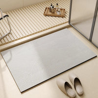 Machine Washable Bath Mat | Quick-Dry Non-Slip Fleece Bathroom Floor Mat – Rubber Backed