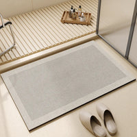 Machine Washable Bath Mat | Quick-Dry Non-Slip Fleece Bathroom Floor Mat – Rubber Backed