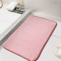 Microfiber Bath Mat | Machine Washable Non-Slip Absorbent Bathroom Floor Mat – Quick Dry