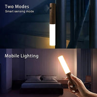 Cordless LED night light with motion sensor, wall mount or freestanding
